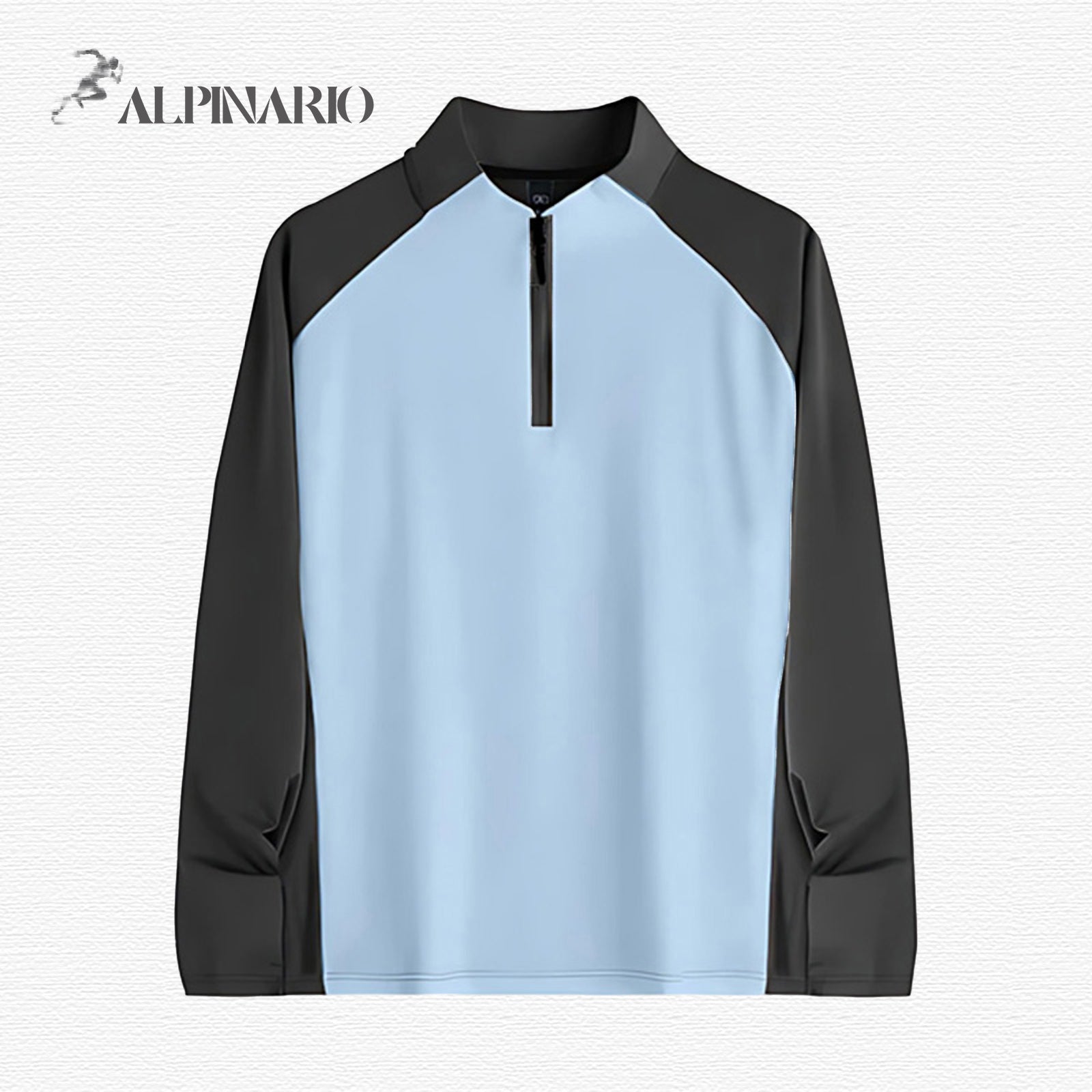 Four-Dimensional Elastic Stand-Up Collar Half-Zip T-Shirt