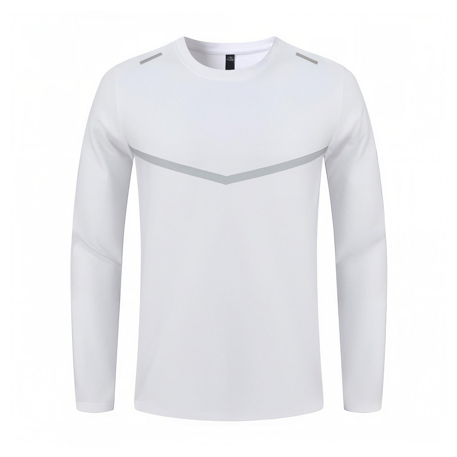 Round-Neck Fleece-Lined Sweat-Absorbent Slim-Fit Sweatshirt