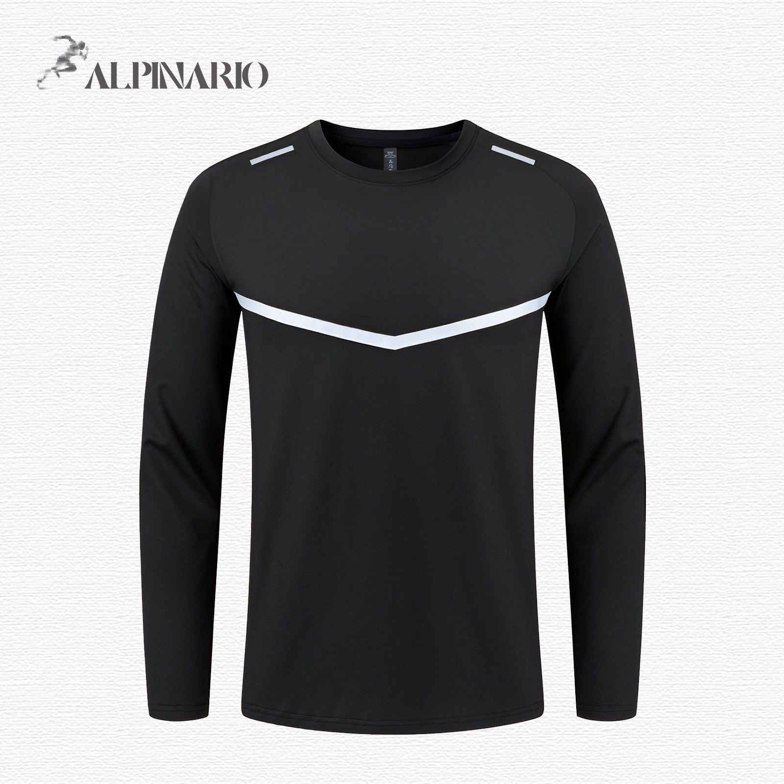 Round-Neck Fleece-Lined Sweat-Absorbent Slim-Fit Sweatshirt