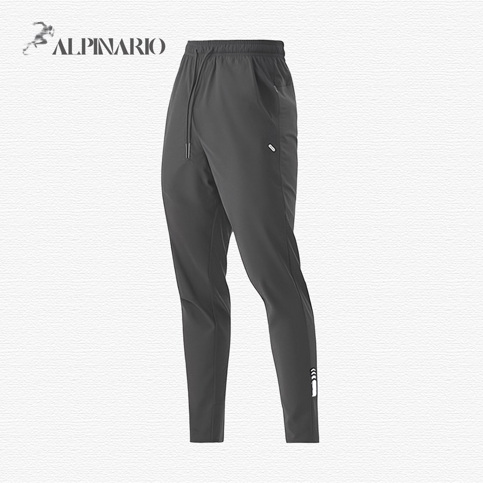 Summer Ice Silk Thin Slim-Fit Reflective Strip Cuff Pants