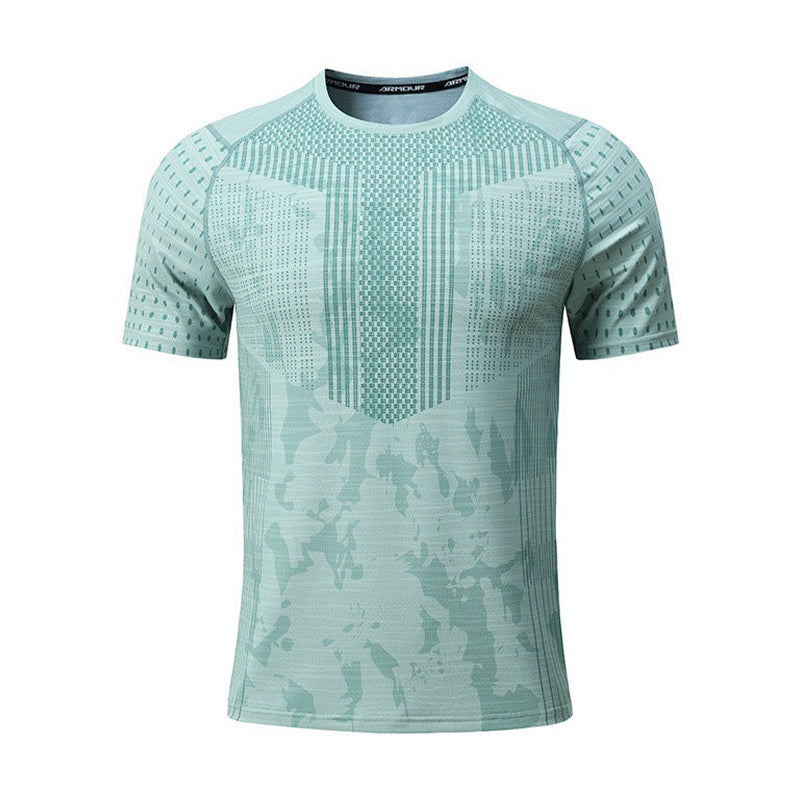 Stylish Ice-Silk Round Neck Lightweight Short-Sleeve T-Shirt