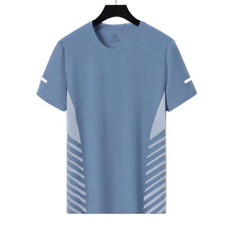 Breathable Quick-Dry Reflective Strip Short-Sleeved T-Shirt