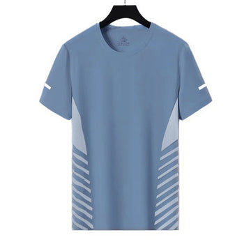 Breathable Quick-Dry Reflective Strip Short-Sleeved T-Shirt