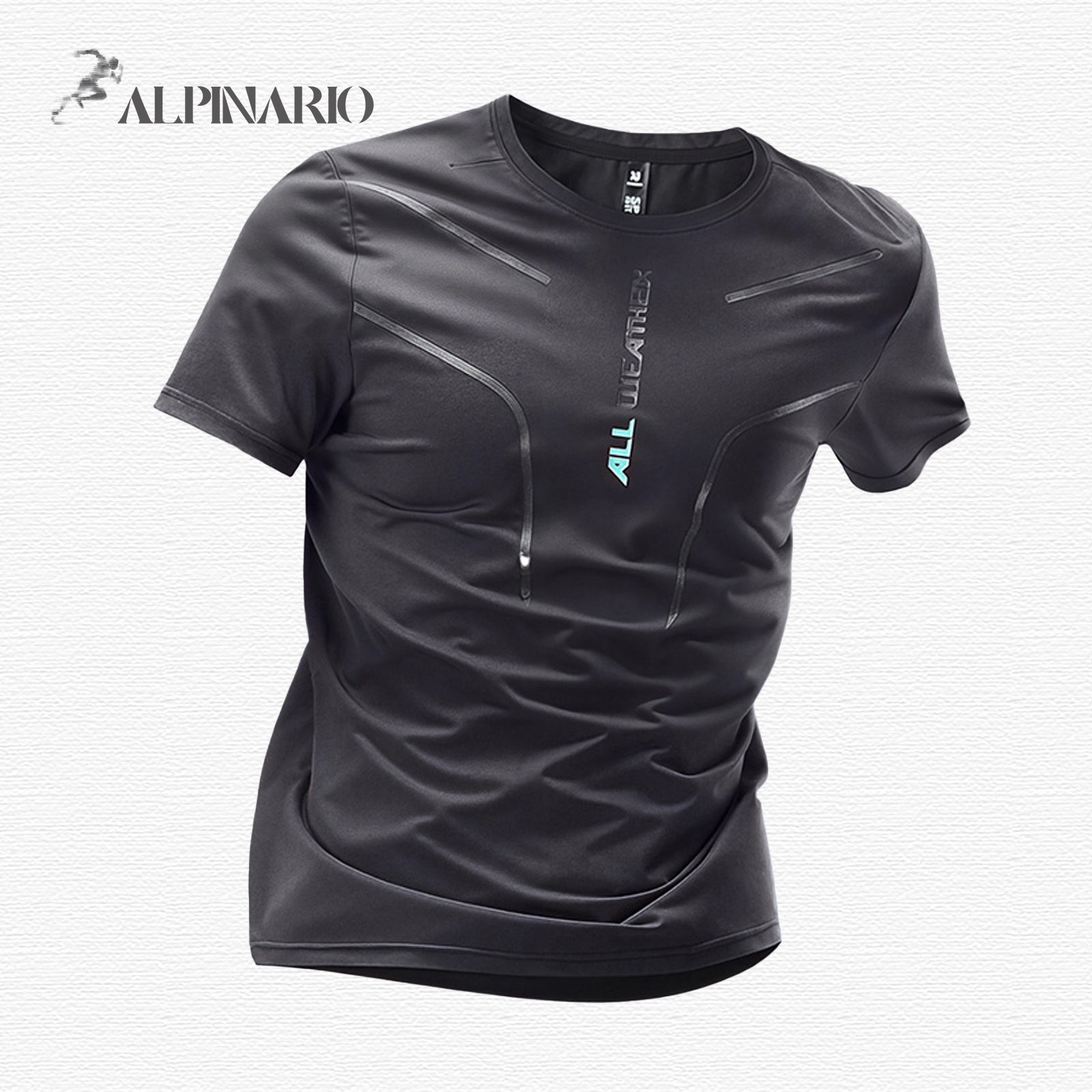 Ice Silk Quick-Dry Cooling Breathable Printed Short-Sleeved T-Shirt