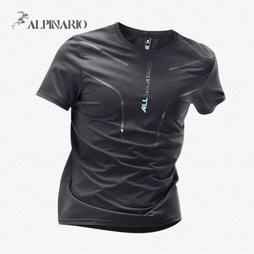 Ice Silk Quick-Dry Cooling Breathable Printed Short-Sleeved T-Shirt