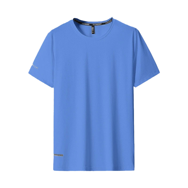 Ice Silk Quick-Dry Printed Plus-Size Short-Sleeved Shirt