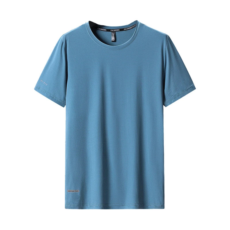Ice Silk Quick-Dry Printed Plus-Size Short-Sleeved Shirt
