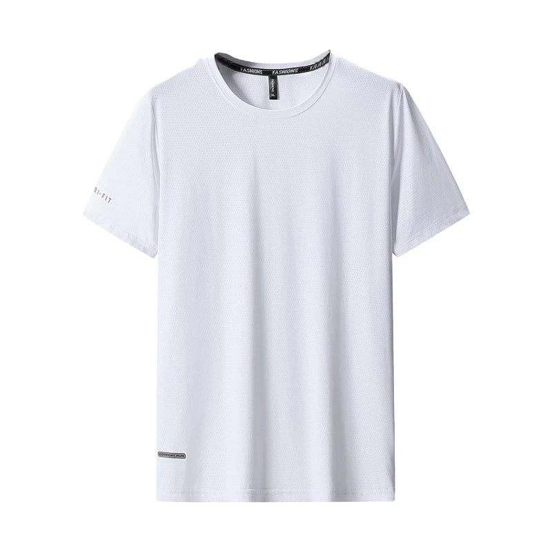 Ice Silk Quick-Dry Printed Plus-Size Short-Sleeved Shirt