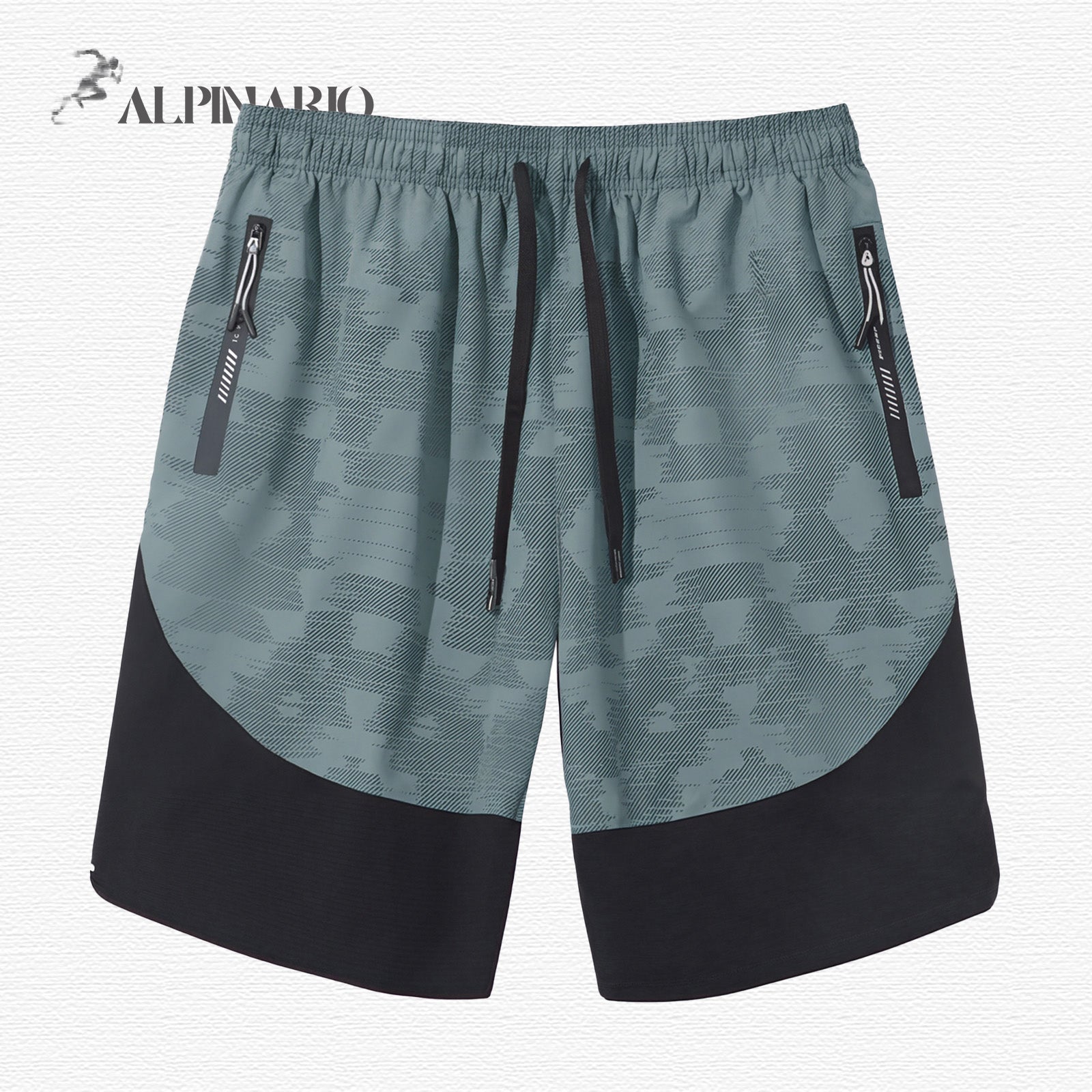 Color-Blocked Breathable Mid-Waist Five-Point Shorts