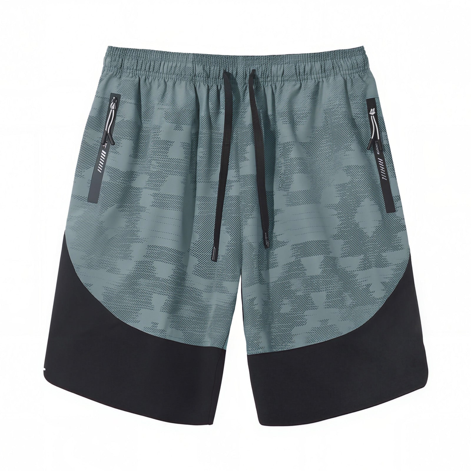 Color-Blocked Breathable Mid-Waist Five-Point Shorts