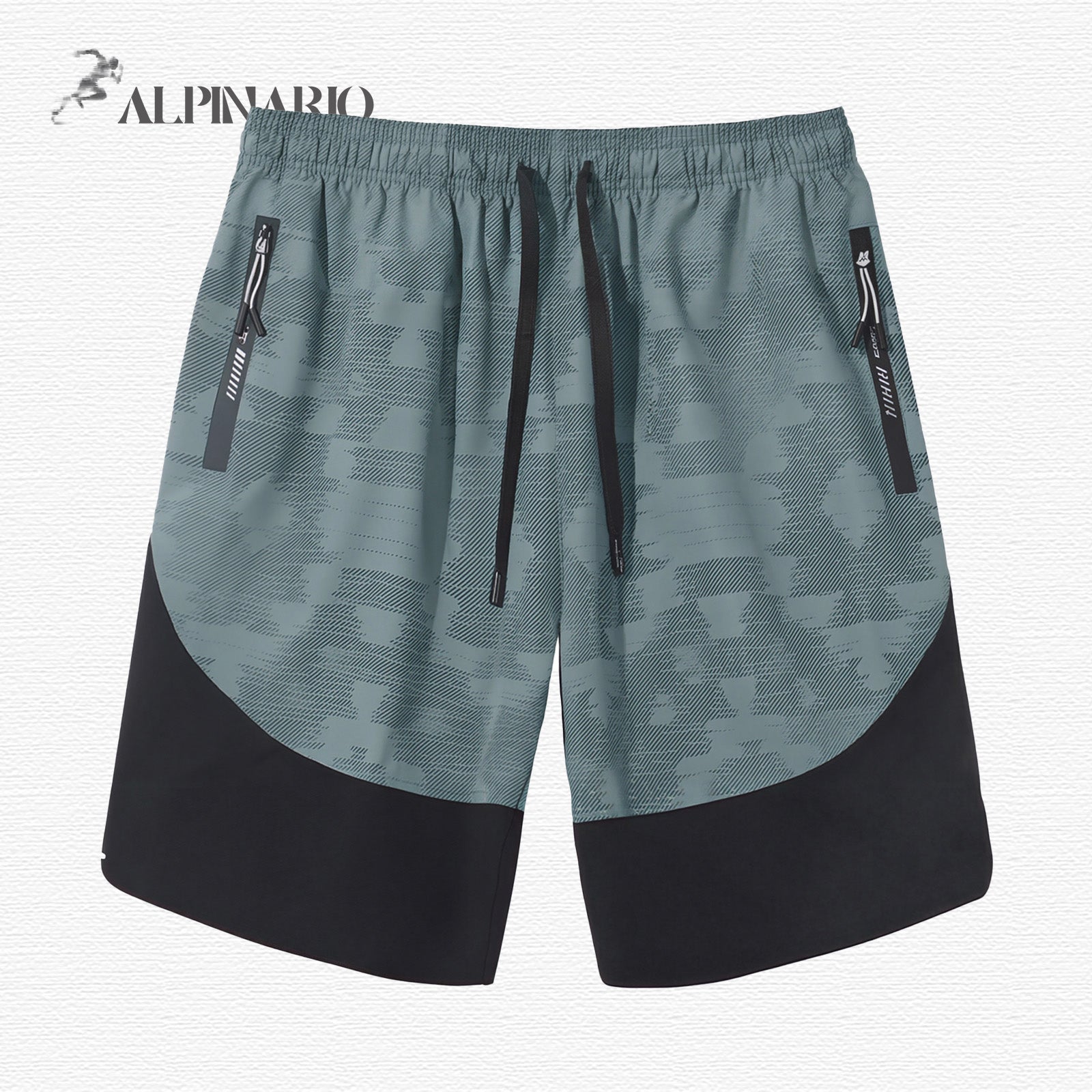 Color-Blocked Breathable Mid-Waist Five-Point Shorts