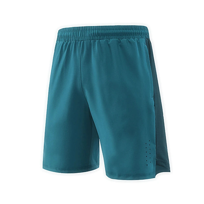 Thin Breathable Spliced Bare-Feel Zipper Pocket Shorts