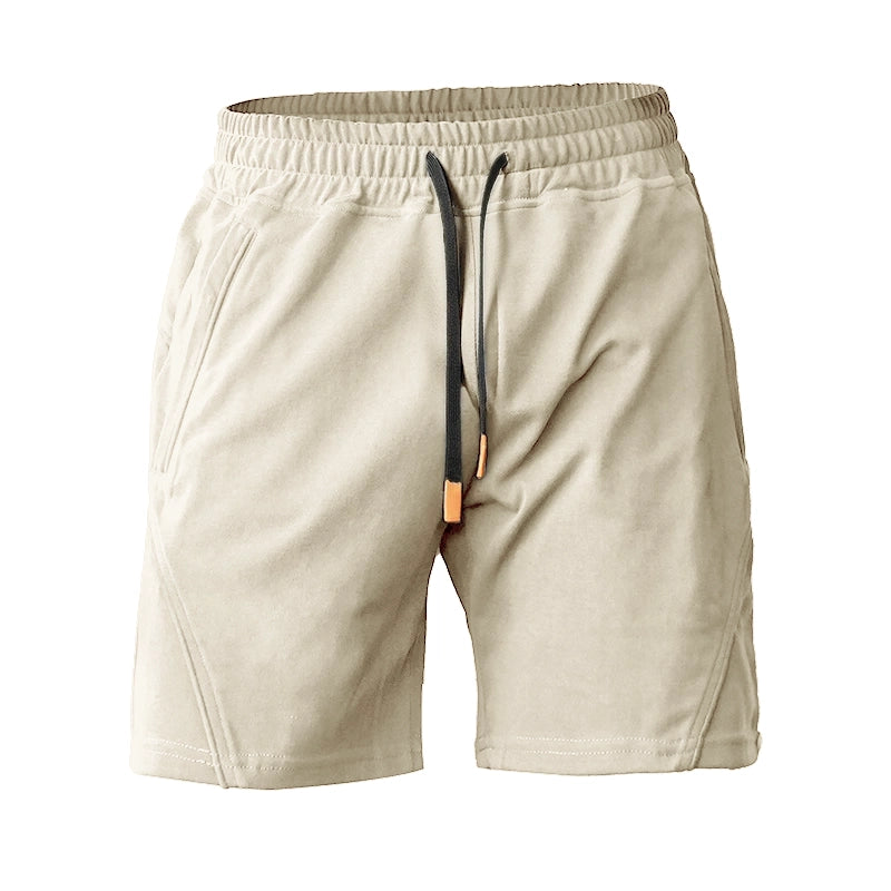 Breathable Moisture-Absorbing Spliced Quarter Shorts