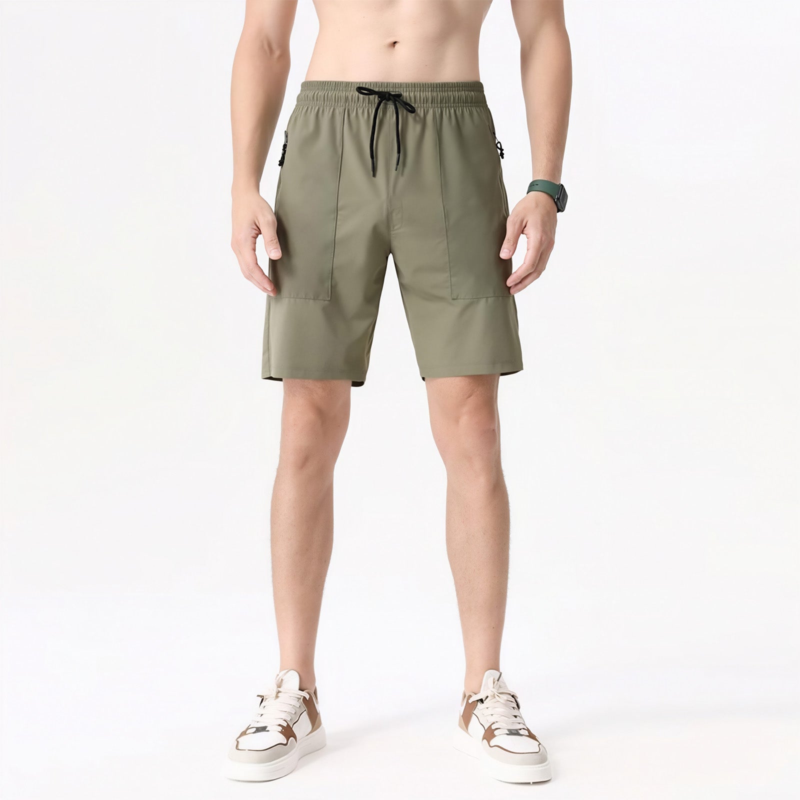 Summer Ice Silk Quick-Dry Casual Five-Inch Shorts