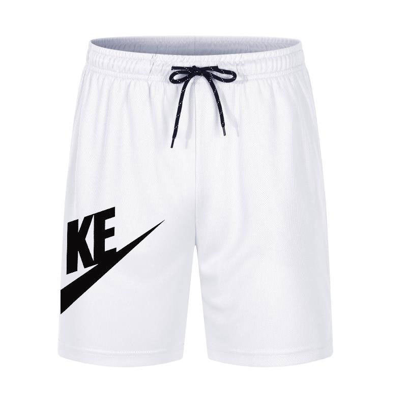 Black and White Quick-Dry Mesh Drawstring Shorts