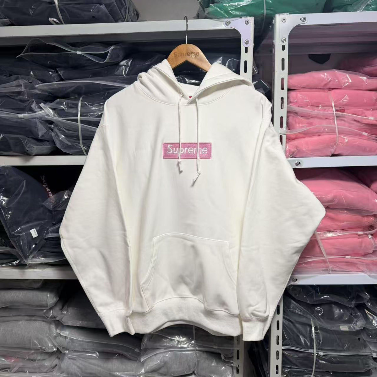 Brushed Fleece Relaxed-Fit Hoodie with Embroidered Chest Motif