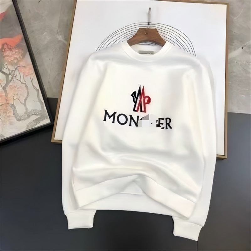 Relaxed Fit Cotton Crewneck Sweatshirt in Black Blue or White