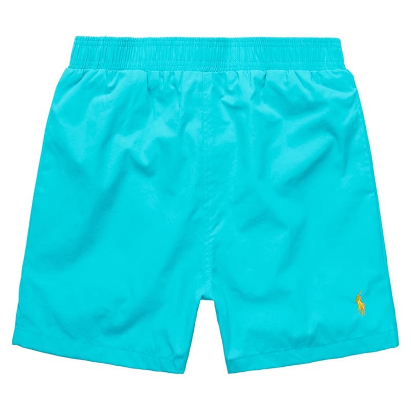 Quick-Dry Elastic-Waist Swim Shorts in Solid Colors