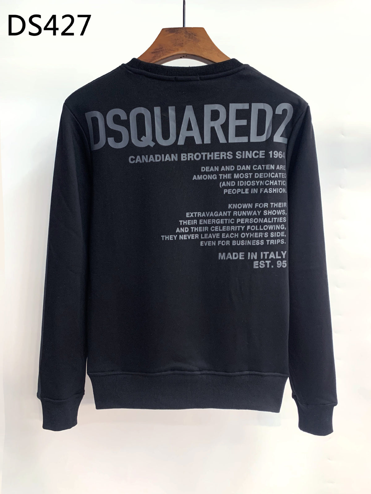 Maple Leaf Print Cotton Crewneck Sweatshirt in White or Black