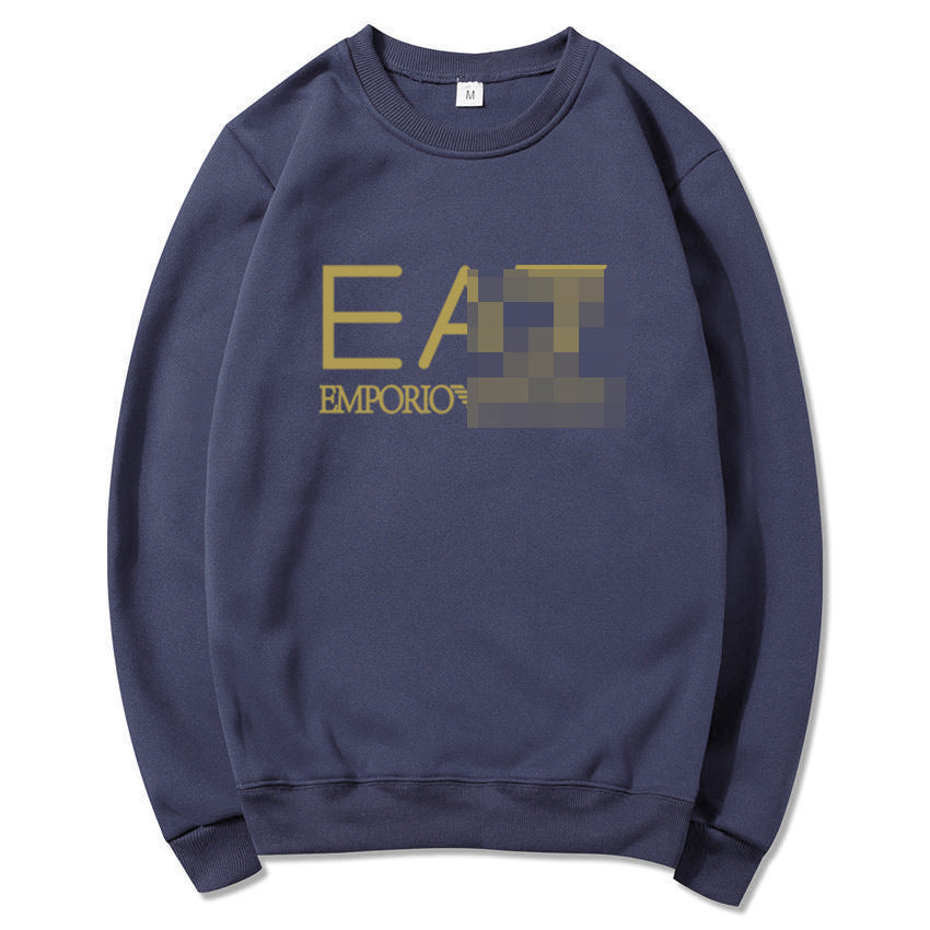 Oversized crewneck sweatshirt with abstract geometric print