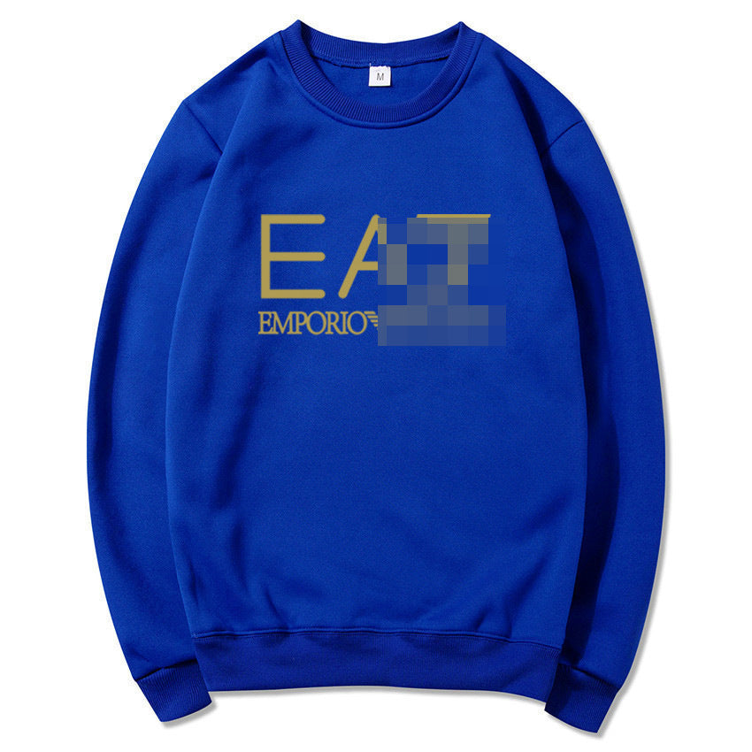 Oversized crewneck sweatshirt with abstract geometric print