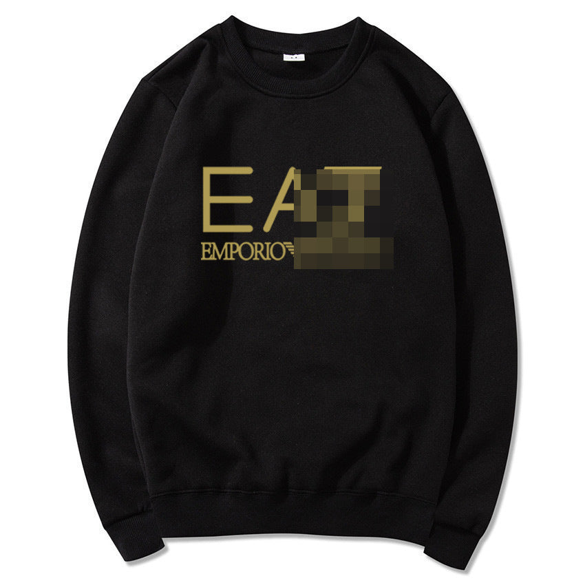 Oversized crewneck sweatshirt with abstract geometric print