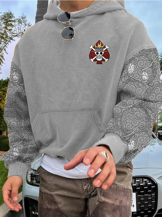 Oversized Cotton Blend White Hoodie with Kangaroo Pocket and Adjustable Drawstring