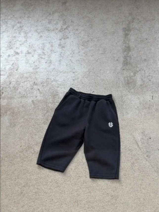 Black Navy Light Gray Pink Elastic Waist Casual Shorts