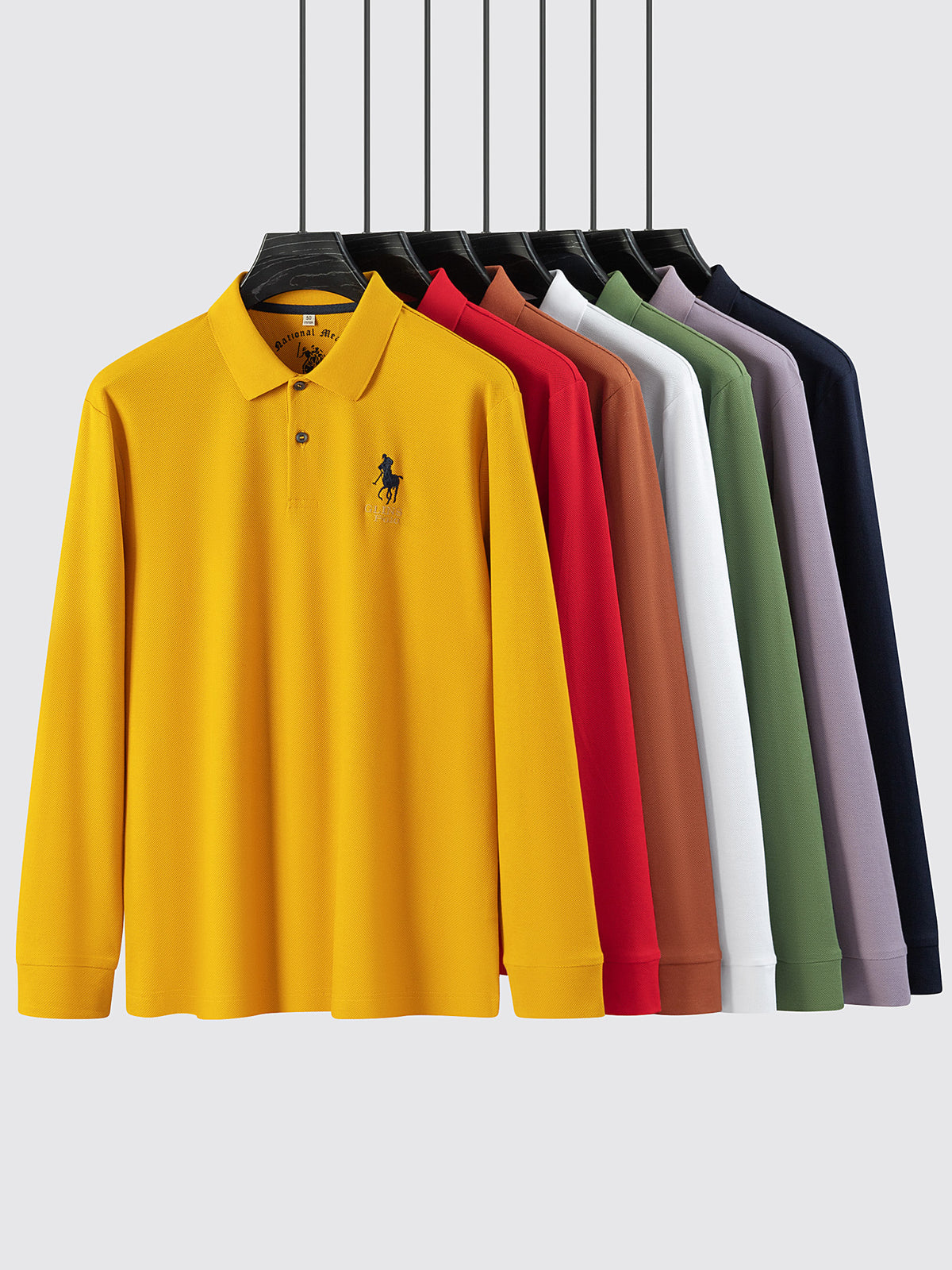 Loose-Fit Pure Cotton Half-Sleeve Polo Shirt in Solid Colors