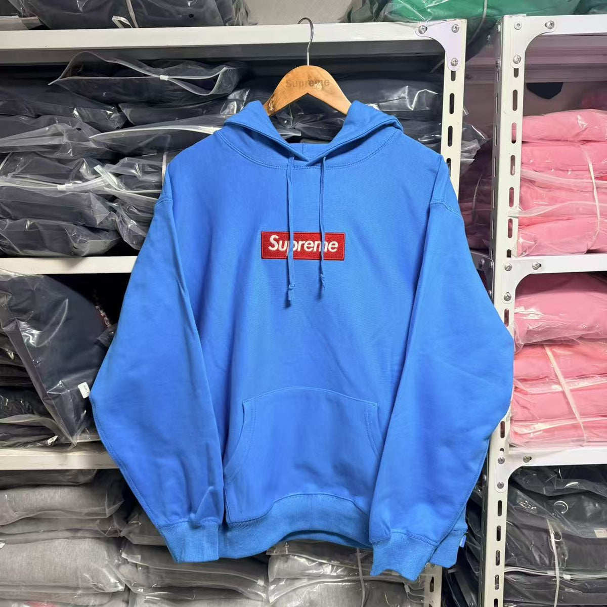 Brushed Fleece Relaxed-Fit Hoodie with Embroidered Chest Motif