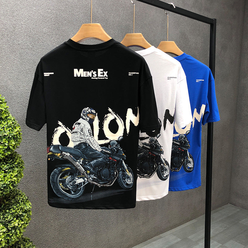 Men's motorcycle graphic short sleeve t-shirt