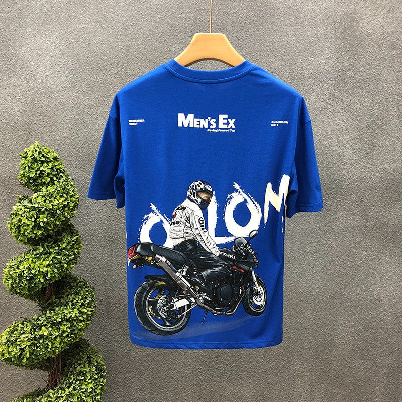 Men's motorcycle graphic short sleeve t-shirt