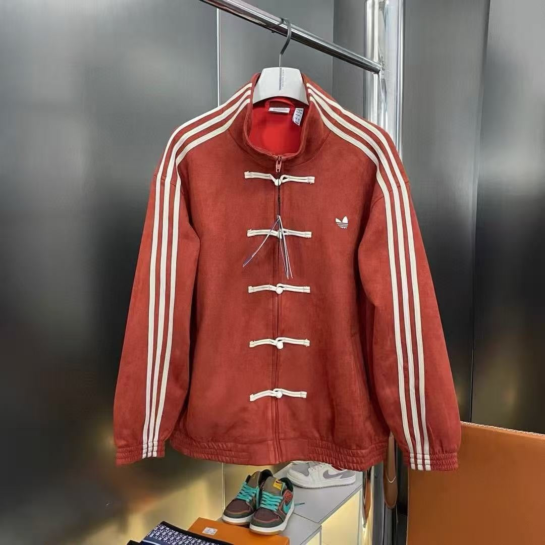 Ad Originals men's Chinese-inspired track jacket with stand collar and frog closures
