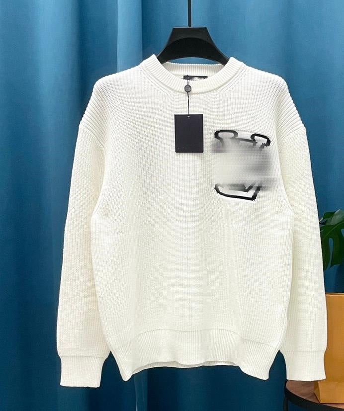 Ribbed Cotton-Blend Crewneck Sweater in Black, Gray, Beige, Red, Olive, Navy, and Blue