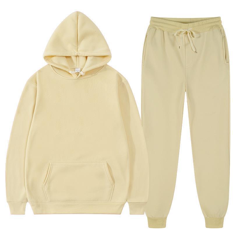 Oversized Cotton Blend Hoodie in Light Gray with Kangaroo Pocket