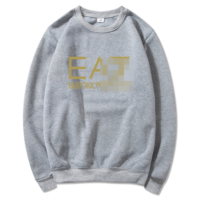 Oversized crewneck sweatshirt with abstract geometric print