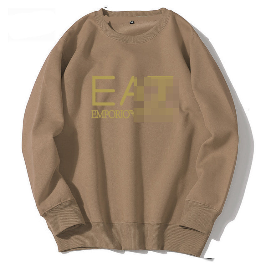 Oversized crewneck sweatshirt with abstract geometric print