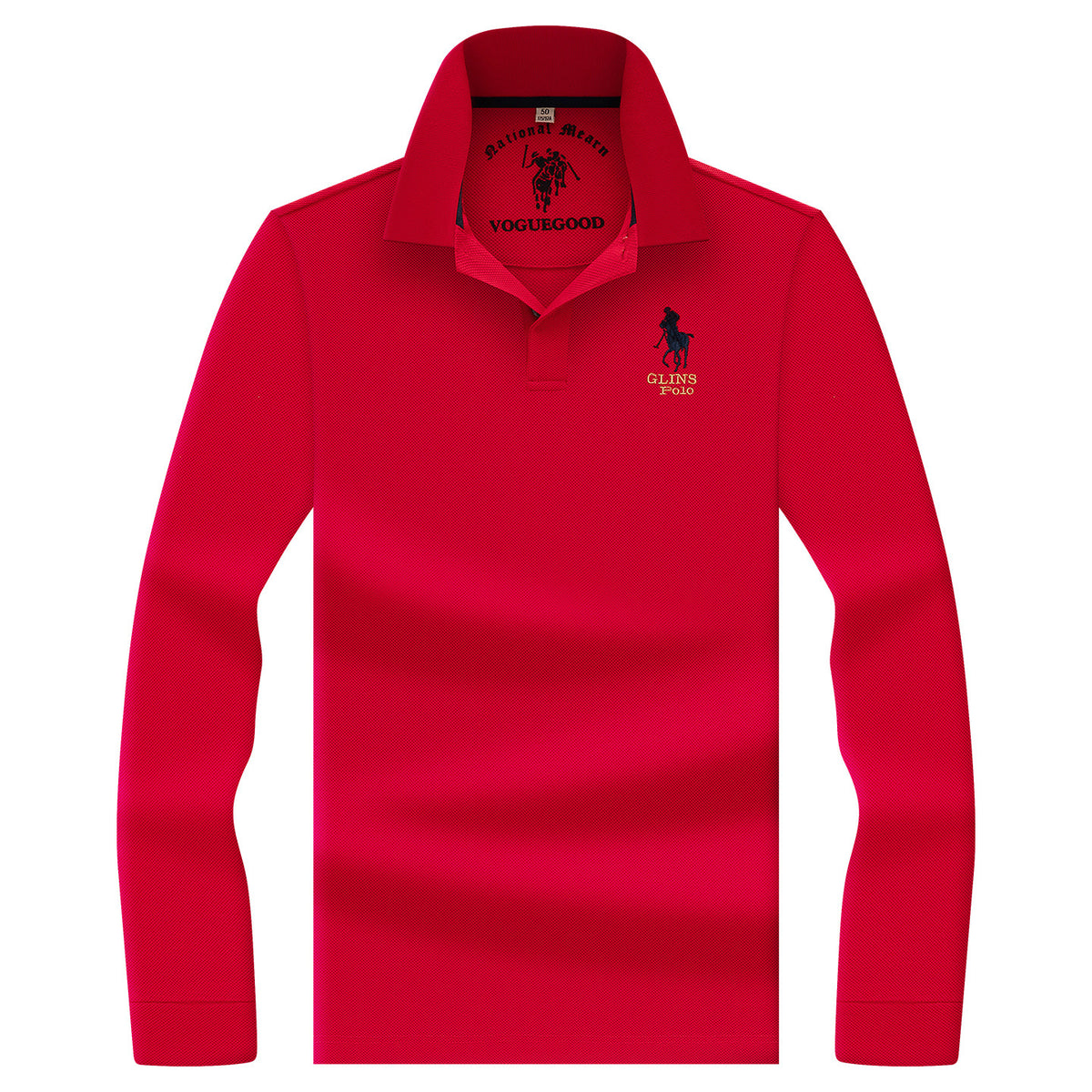Loose-Fit Pure Cotton Half-Sleeve Polo Shirt in Solid Colors