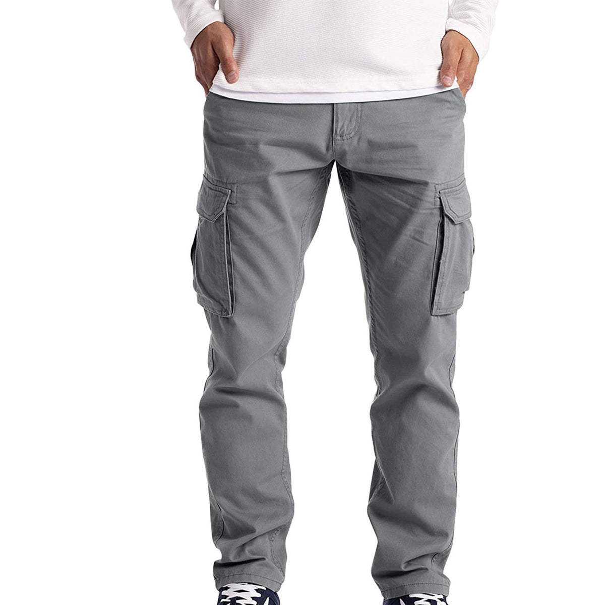Pleated Drawstring Cargo Pants with Utility Pockets