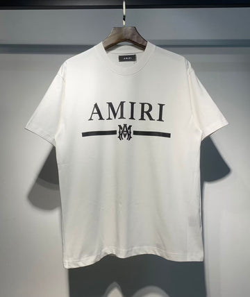 White or Black Short-Sleeve Round-Neck Cotton T-Shirt