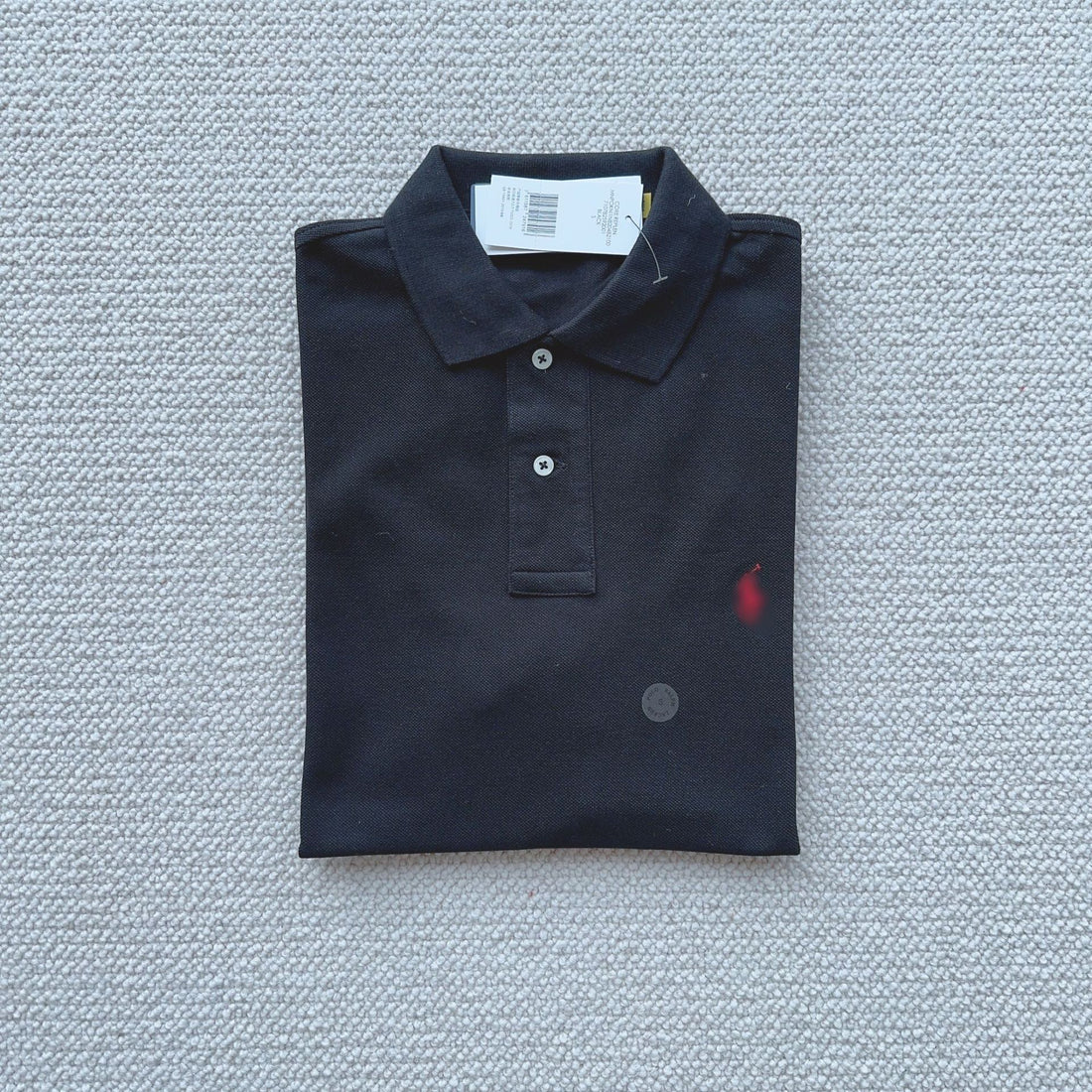 Cotton Pique Polo Shirt with Ribbed Collar and Short Sleeves
