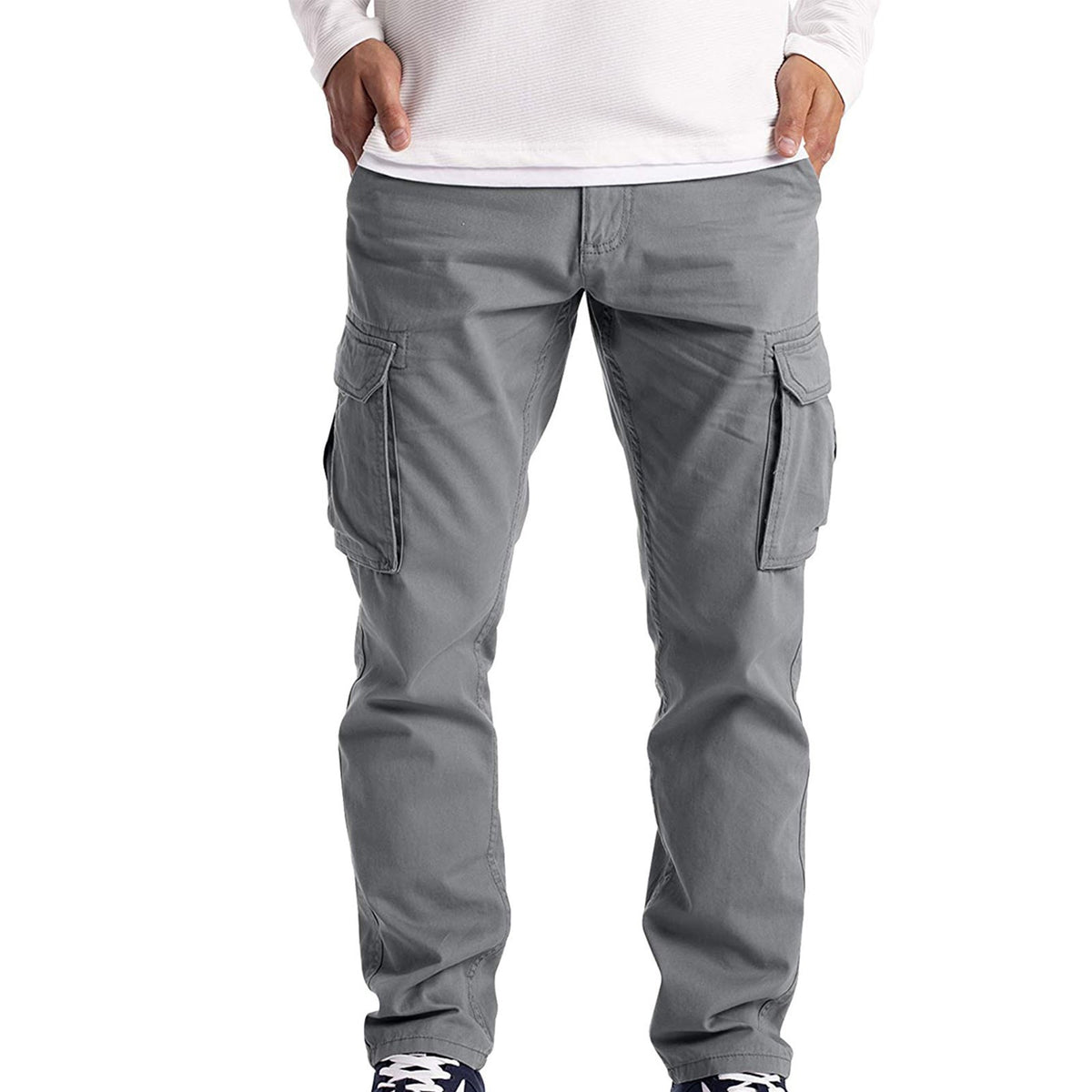 Pleated Drawstring Cargo Pants with Utility Pockets