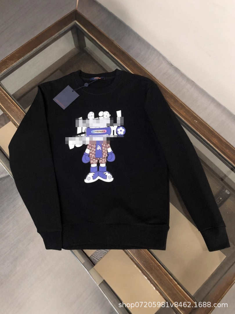 Cream crewneck sweatshirt in soft cotton jersey