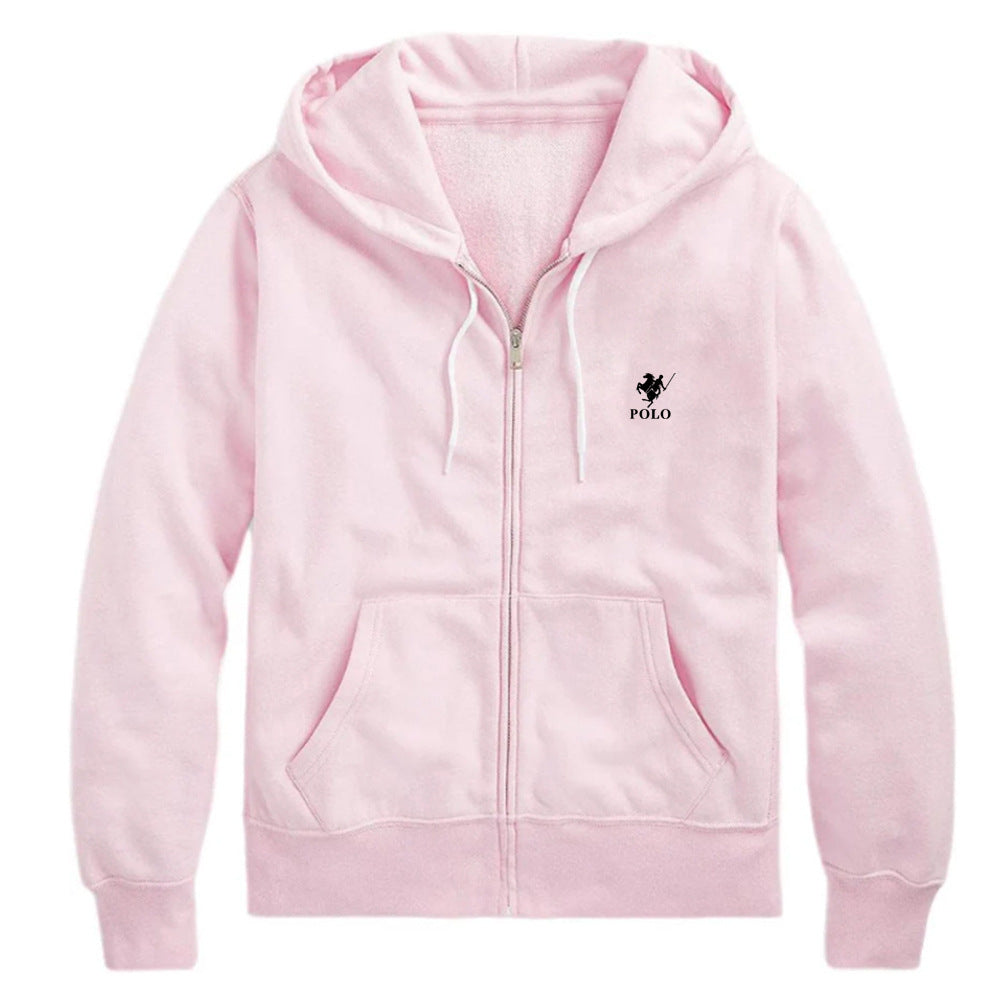 Black Cotton-Blend Relaxed-Fit Full-Zip Hoodie with Kangaroo Pocket