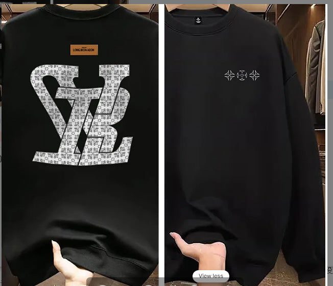 Embroidered black bomber jacket with leather patch