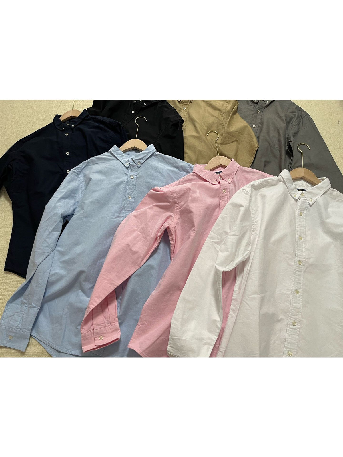 Classic long sleeve cotton Oxford shirt for men