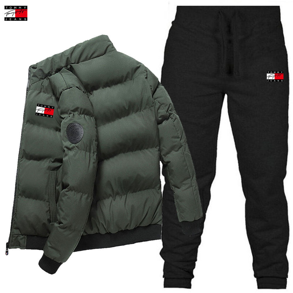 Lightweight quilted stand-collar padded jacket