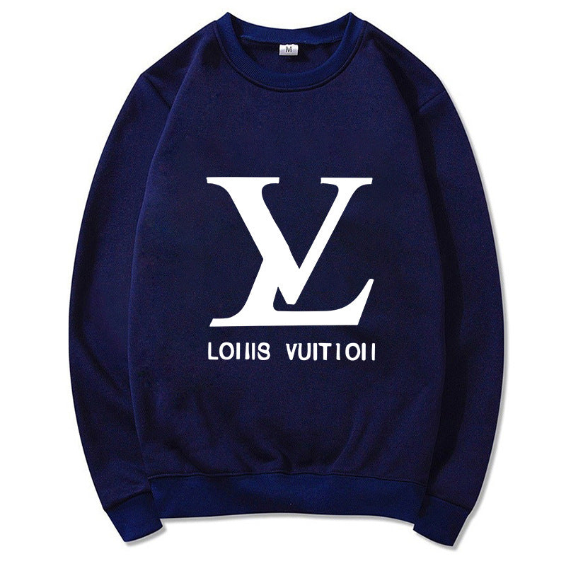 Black cotton-blend relaxed-fit crew neck sweatshirt