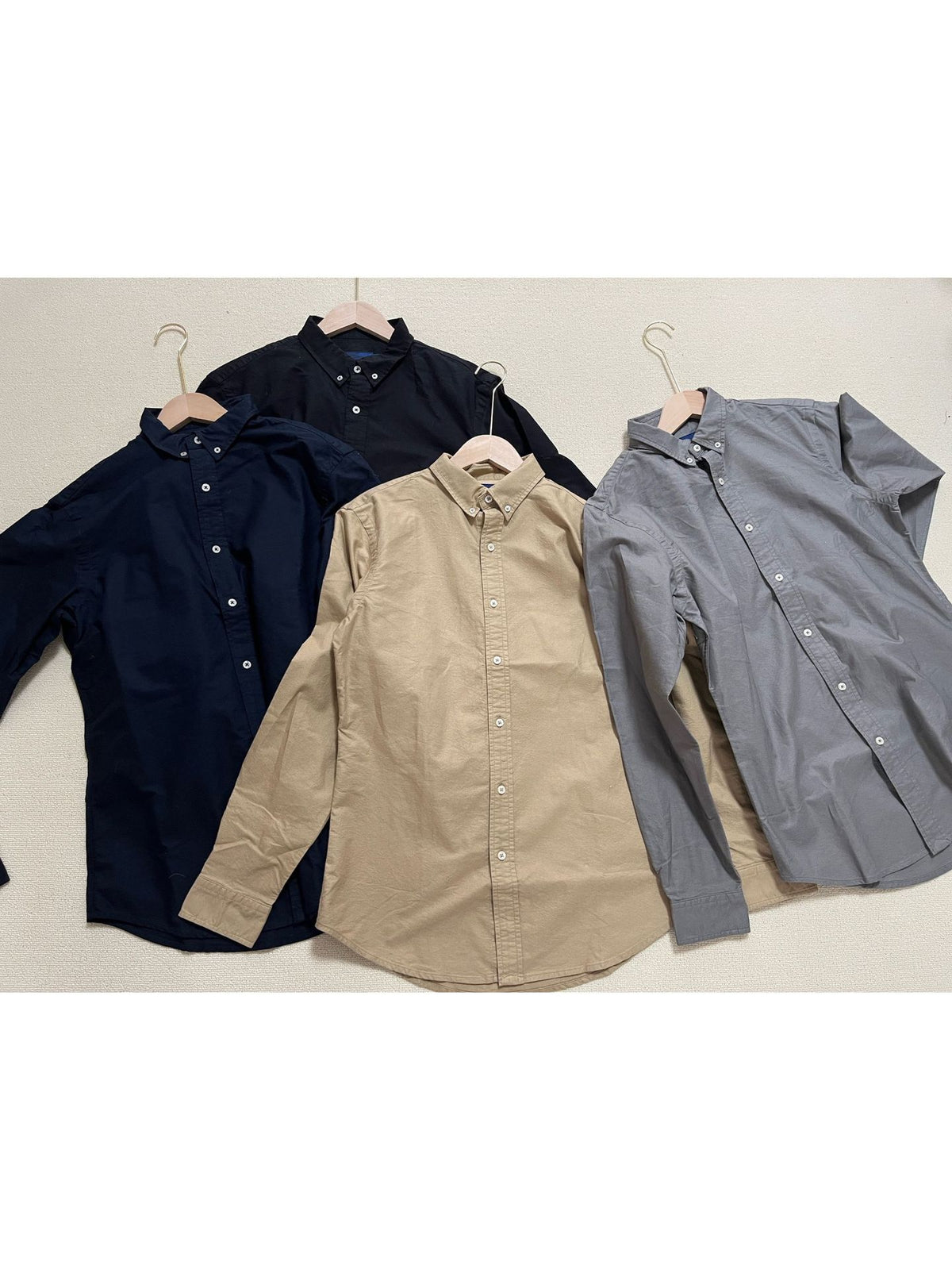 Classic long sleeve cotton Oxford shirt for men