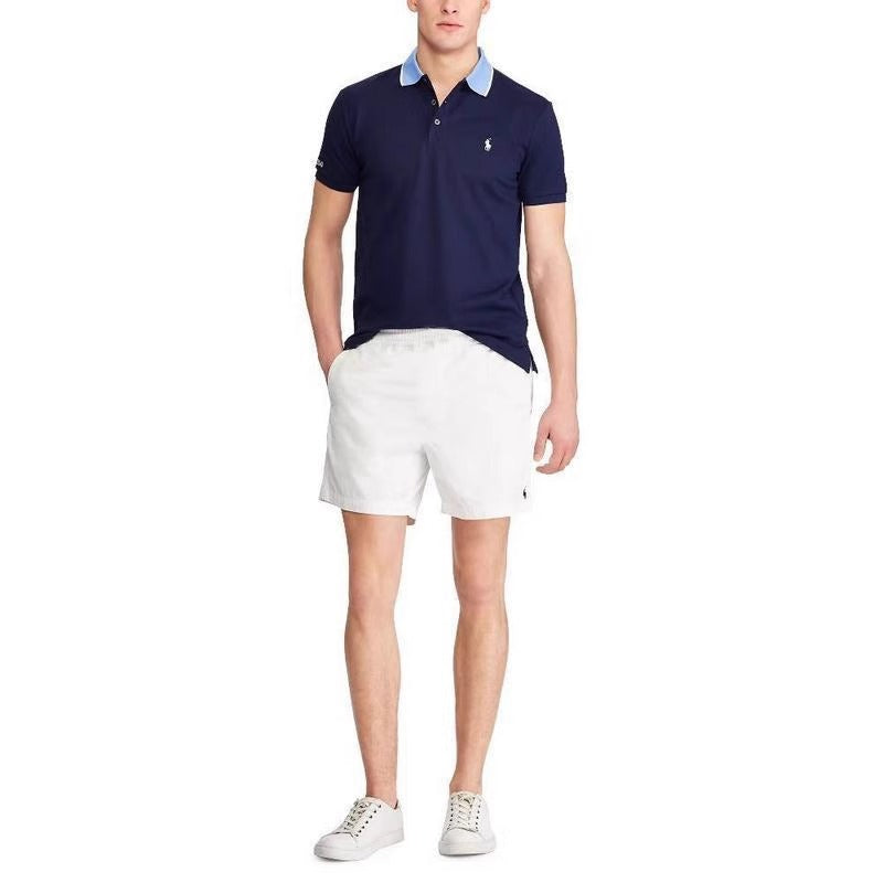 Quick-Dry Elastic-Waist Swim Shorts in Solid Colors